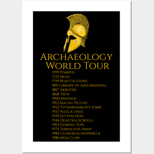 Archaeology World Tour Funny Archaeologist History Buff Gift Posters and Art